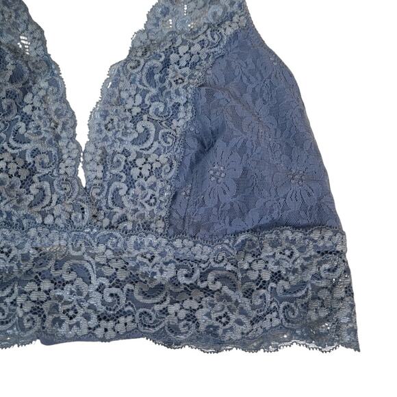 Soma Womens M Bralette Lace Halter in Periwinkle Blue - Picture 3 of 8